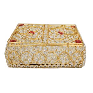 Golden crystal Square box - decoration purpose, home and decore beautiful handmde - Vibrant Lighting.