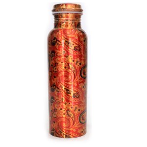 Beautifully printed copper bottles - ideal gift - home and decore beautiful handmde object.1