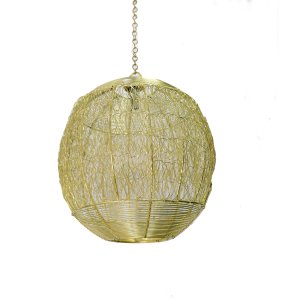 Golden Net round shaped Ceiling lamp - Peaceful & Meditating Atmosphere - Negative Energy Absorption