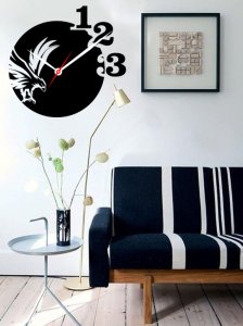 Eagle Coming Down, 3 Numbers Visible, Based Clock (Black C) - Suitable For The Decoration Of A House - Foremost Gifting Material for Your Friends, Relatives and Close Ones