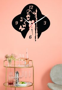 Couple Kissing Under A Street Light, 4 Number Visible Based Clock (Black C) - Suitable For The Decoration Of A House - Foremost Gifting Material for Your Friends, Relatives and Close Ones