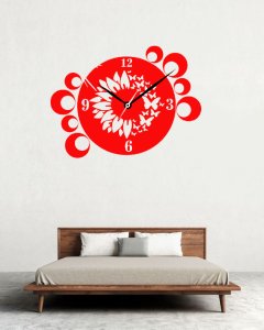 9 Circle, Flower Petals And Butterfly Based Clock - Suitable For The Decoration Of A House - Foremost Gifting Material for Your Friends, Relatives and Close Ones