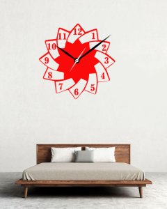 Half Transparent Flower Based Clock - Suitable For The Decoration Of A House - Foremost Gifting Material for Your Friends, Relatives and Close Ones