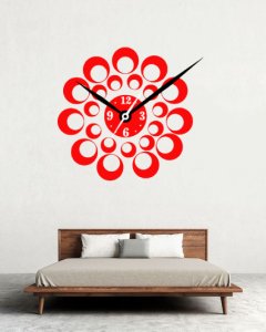23 White Dotted Circles Based Clock - Suitable For The Decoration Of A House - Foremost Gifting Material for Your Friends, Relatives and Close Ones