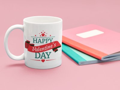 Happy valentine's day (ribbon)-Valentine's Day Gift- Valentine Coffee Mug