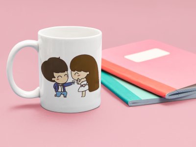 Boy propose girl- Valentine's Day Gift- Valentine Coffee Mug