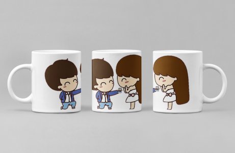 Boy propose girl- Couple- Valentine's Day Gift- Valentine Coffee Mug