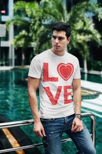 Love (Big Text)- Printed White T-Shirts