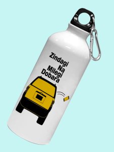 Zindgi nah milege dobara printed dialouge Sipper bottle - Aluminium water bottle - for college students - for daily use - perfect for camping