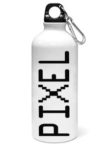 Pixel printed dialouge Sipper bottle - Aluminium water bottle - for college students - for daily use - perfect for camping