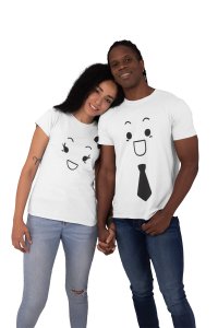 Cute Smiley (White T)- Printed T-Shirts -Lover T-shirts