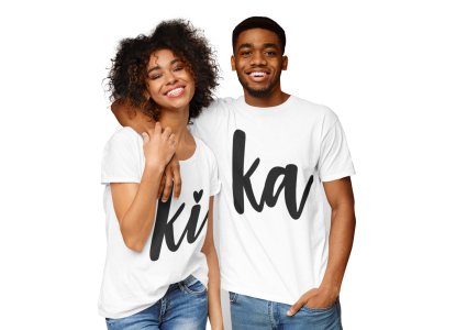 Key and Ka (White)-Printed CouplePrinted T-Shirts- Lover T-shirt