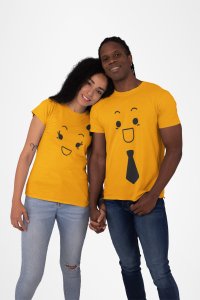 Cute Smiley - (Yellow T) - Printed T-Shirts -Lover T-shirts