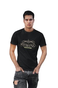Strong By Gym Round Neck Gym Tshirt (Black Tshirt) - Clothes for Gym Lovers - Suitable for Gym Going Person - Foremost Gifting Material for Your Friends and Close Ones