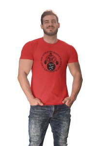 The Gym Is My Happy Place, Eat Sleep, Lift, Like, Round Neck Gym Tshirt (Red Tshirt) - Clothes for Gym Lovers - Suitable for Gym Going Person - Foremost Gifting Material for Your Friends and Close Ones