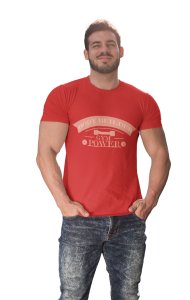 Body Builder, Gym Power,(BG Orange), Round Neck Gym Tshirt (Red Tshirt) - Clothes for Gym Lovers - Suitable for Gym Going Person - Foremost Gifting Material for Your Friends and Close Ones