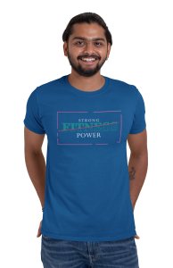 Strong Fitness Power, Inside Box, Round Neck Gym Tshirt (Blue Tshirt) - Clothes for Gym Lovers - Suitable for Gym Going Person - Foremost Gifting Material for Your Friends and Close Ones