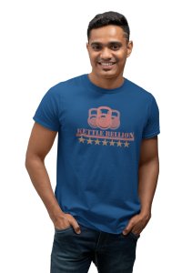 Kettle Bellion Round Neck Gym Tshirt - Clothes for Gym Lovers (Blue Tshirt) - Suitable for Gym Going Person - Foremost Gifting Material for Your Friends and Close Ones