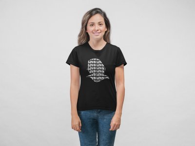 Love - Line Art for Female - Half Sleeves T-shirt
