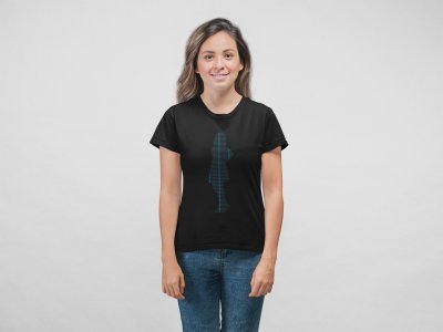 Women x - Line Art for Female - Half Sleeves T-shirt