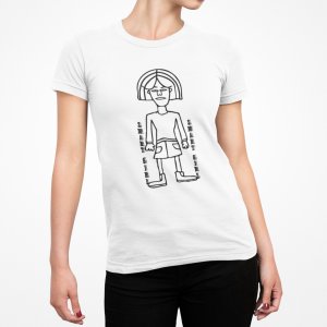 SmArt for Girl - Line Art for Female - Half Sleeves T-shirt