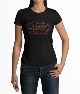 Love in line - Line Art for Female - Half Sleeves T-shirt