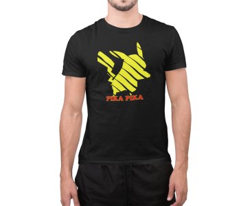 Pika Pika - Line Art for Male - Half Sleeves T-shirt