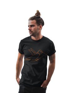 Bird - Line Art for Male - Half Sleeves T-shirt