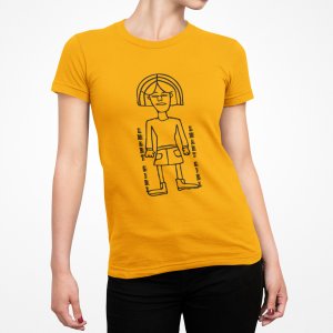 SmArt for Girl - Line Art for Female - Half Sleeves T-shirt