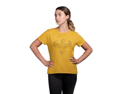 Gym - Line Art for Female - Half Sleeves T-shirt