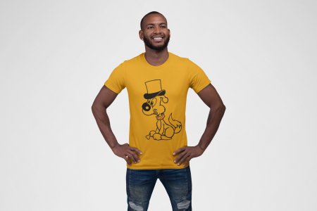 Dof with cap - Line Art for Male - Half Sleeves T-shirt