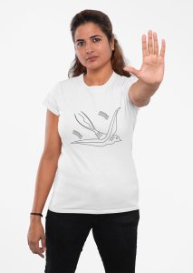 Sparrow - Line Art for Female - Half Sleeves T-shirt