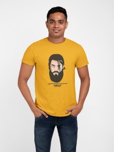 Majlumo ki Awaj banenge - Yellow - The Ertugrul Ghazi - 100% cotton t-shirt for Men with soft feel and a stylish cut