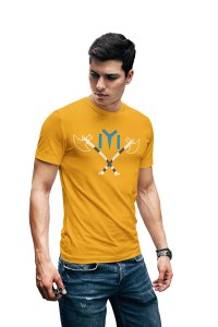 Axes - Yellow - The Ertugrul Ghazi - 100% cotton t-shirt for Men with soft feel and a stylish cut