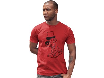 Dog - Line Art for Male - Half Sleeves T-shirt