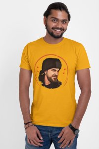 Ertgrul ghazzi - Character Illustration - Yellow - The Ertugrul Ghazi - 100% cotton t-shirt for Men with soft feel and a stylish cut