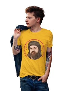Bamsi Alp - Character Illustration - Yellow - The Ertugrul Ghazi - 100% cotton t-shirt for Men with soft feel and a stylish cut