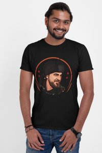 Ertgrul ghazzi - Character Illustration - Black - The Ertugrul Ghazi - 100% cotton t-shirt for Men with soft feel and a stylish cut