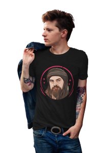 Bamsi Alp - Character Illustration - Black - The Ertugrul Ghazi - 100% cotton t-shirt for Men with soft feel and a stylish cut