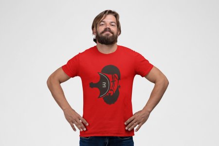 Dirilis face Illustration - Red - The Ertugrul Ghazi - 100% cotton t-shirt for Men with soft feel and a stylish cut