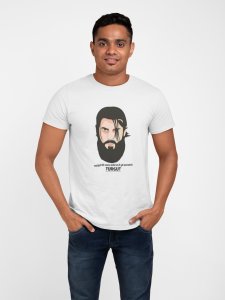 Majlumo ki Awaj banenge - White - The Ertugrul Ghazi - 100% cotton t-shirt for Men with soft feel and a stylish cut