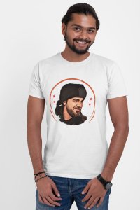 Ertgrul ghazzi - Character Illustration - White - The Ertugrul Ghazi - 100% cotton t-shirt for Men with soft feel and a stylish cut