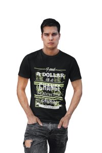 Change machine - Black - printed T-shirts -Abstract Funny thoughtful creative illustrations - Men's stylish clothing - Cool tees for boys