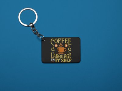 Language In It Self- Black - Designable Keychains(Combo Set Of 2)