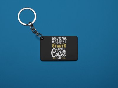 A Cup Of Coffee- Black - Designable Keychains(Combo Set Of 2)