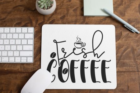 Fresh Coffee - White - Designable Mousepad