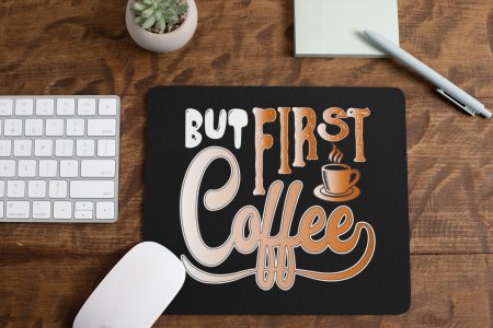 But First Coffee - Black - designable keychains