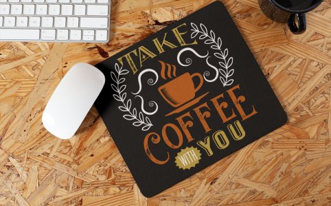 Take Coffee With You- Black - designable keychains