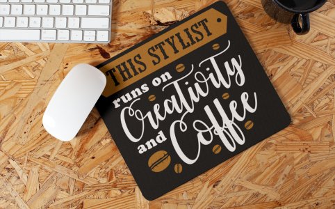 Creativity And Coffee- Black - designable keychains