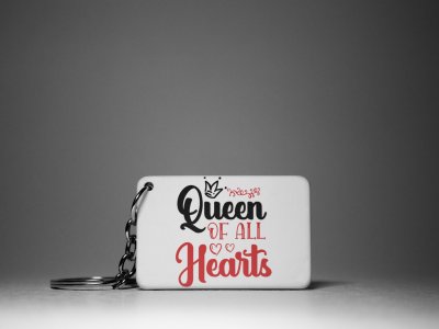 Queen Of All Hearts -White -Valentine's Special Keychains(Pack Of 2)